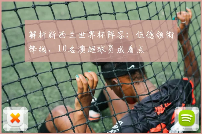 解析新西兰世界杯阵容:伍德领衔锋线,10名澳超球员成看点